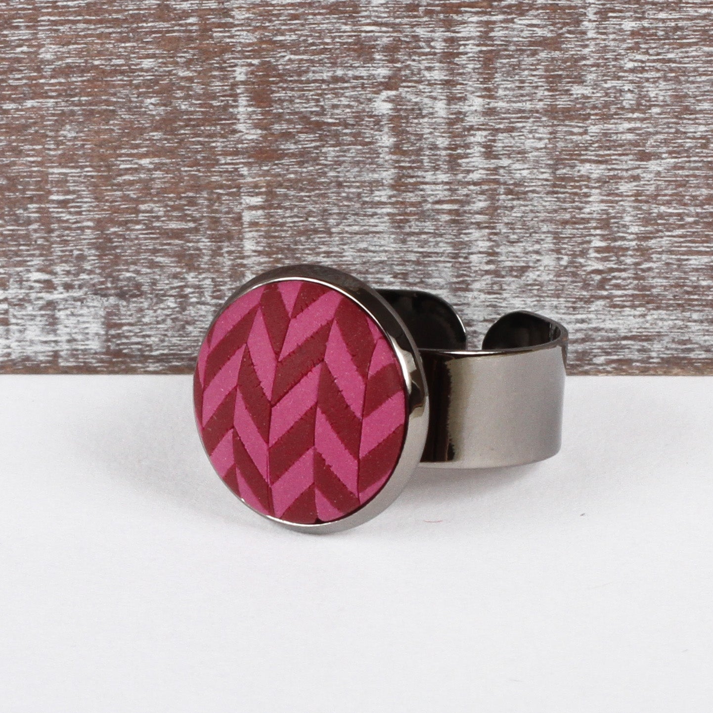 Burgundy Tweed clay ring